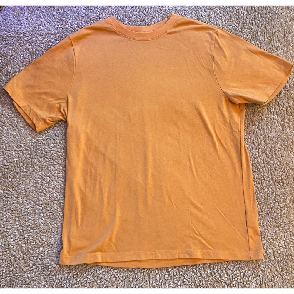 Wonder Nation Boys Kid Tough Tee Large 10‑12 Husky Orange 60/40 Shirt